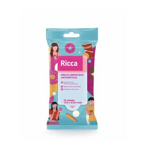 Lenços Antissépticos Snacks Ricca 10 Unidades