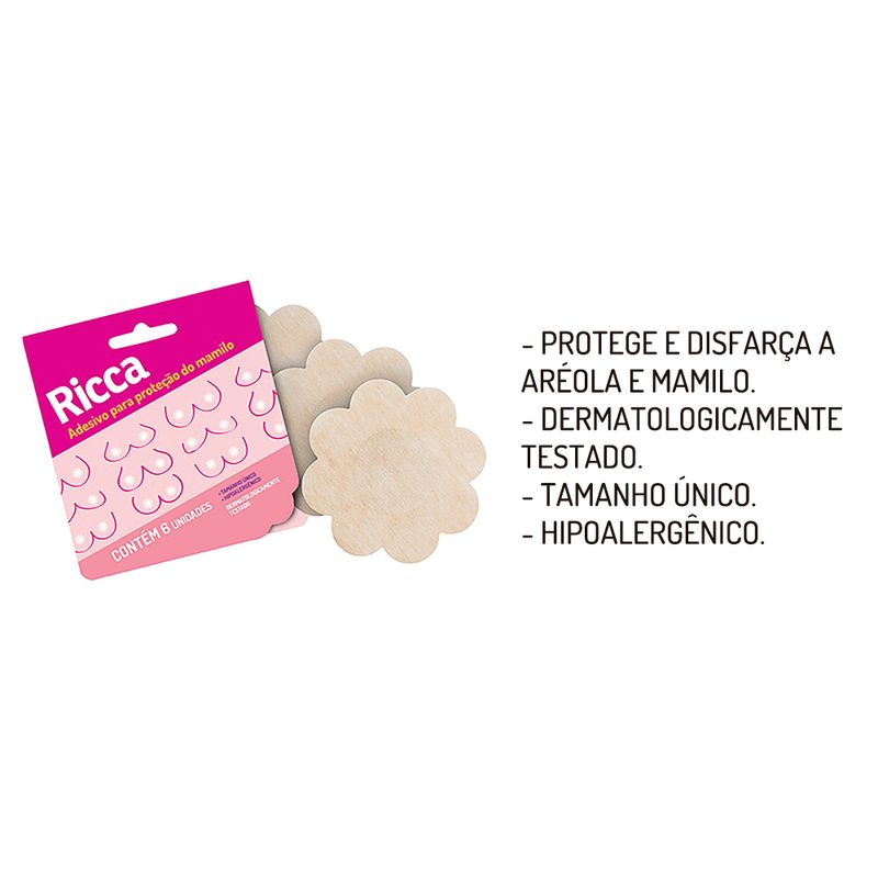 Adesivo Para Proteção Dos Mamilos descartável Ricca - Ricca