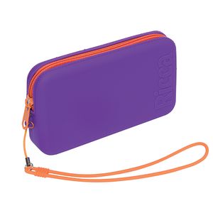 Necessaire De Silicone Pequena Roxa Ricca