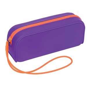 Necessaire De Silicone Retangular Roxa Ricca