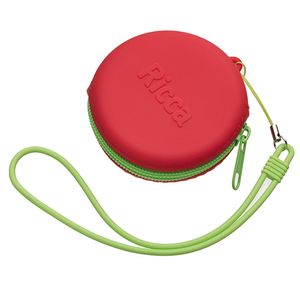 Necessaire De Silicone Mini Circular Vermelha Ricca