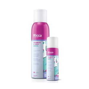 Kit Shampoo a Seco Menta Para Ter em Casa e Para Bolsa Ricca