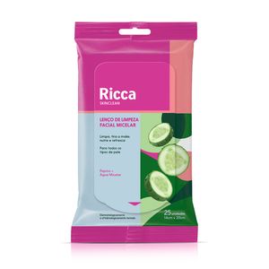 Lenço de Limpeza Facial Micelar Ricca