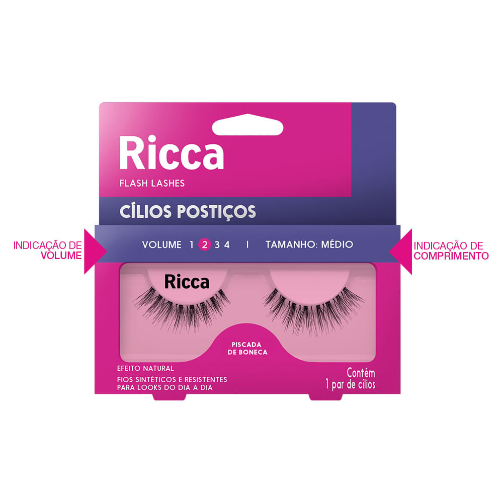 Encontraproduto.com.br - Cílios Ricca Volume 02 Médio - 304