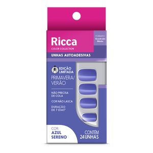 Unhas Autoadesiva Edição Limitada Azul Sereno Ricca