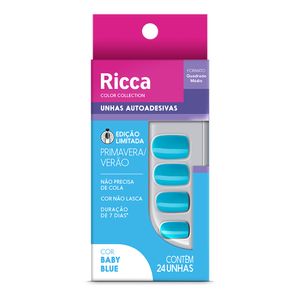 Unhas Autoadesiva Edição Limitada Baby Blue Ricca