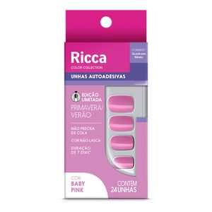 Unhas Autoadesiva Edição Limitada Baby Pink Ricca