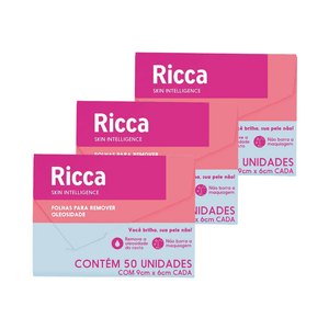 Kit Com 3 Lenços Removedores de Oleosidade Ricca