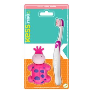 Escova Dental Kess Steps Com Capa Protetora