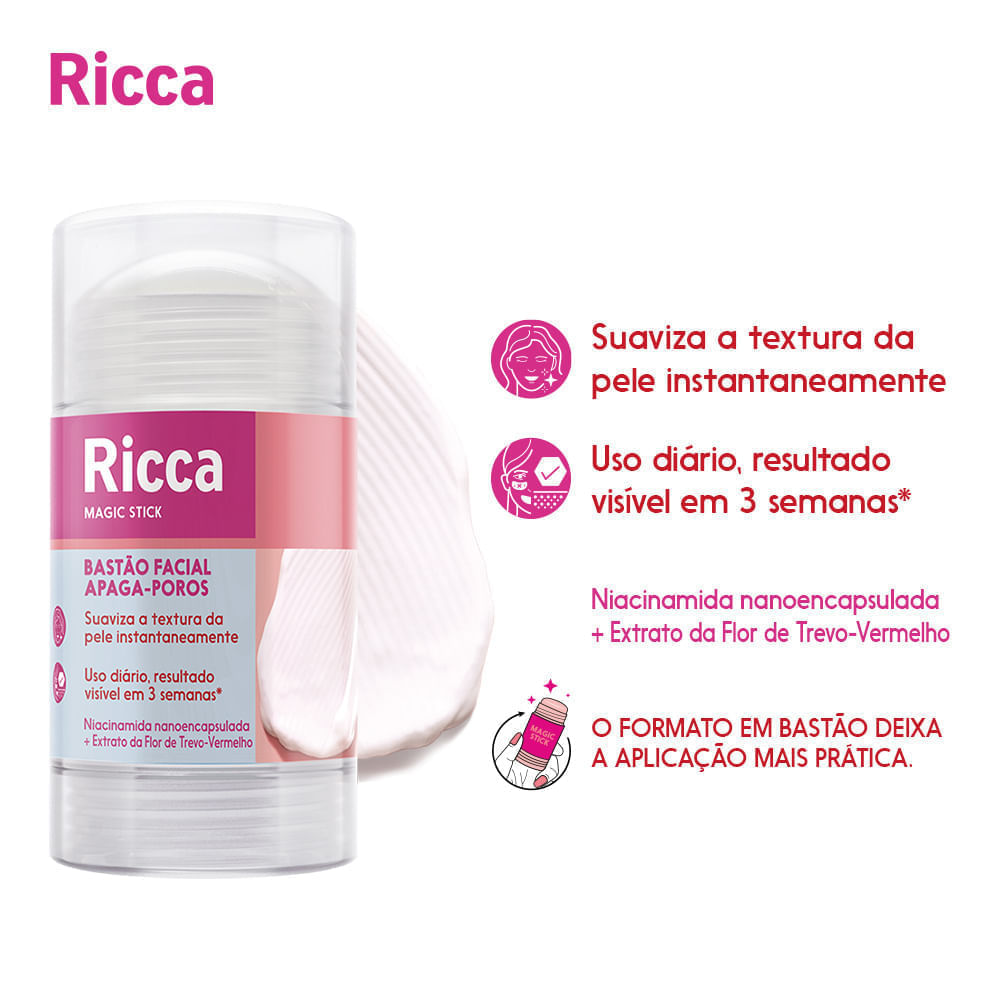 Bastão Facial Apaga-Poros Ricca - Ricca