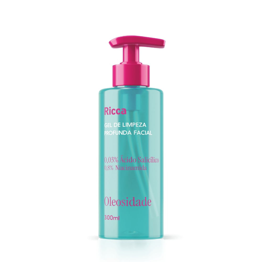 Gel de Limpeza Profunda Facial Ricca - Limpeza e Cuidado - Ricca